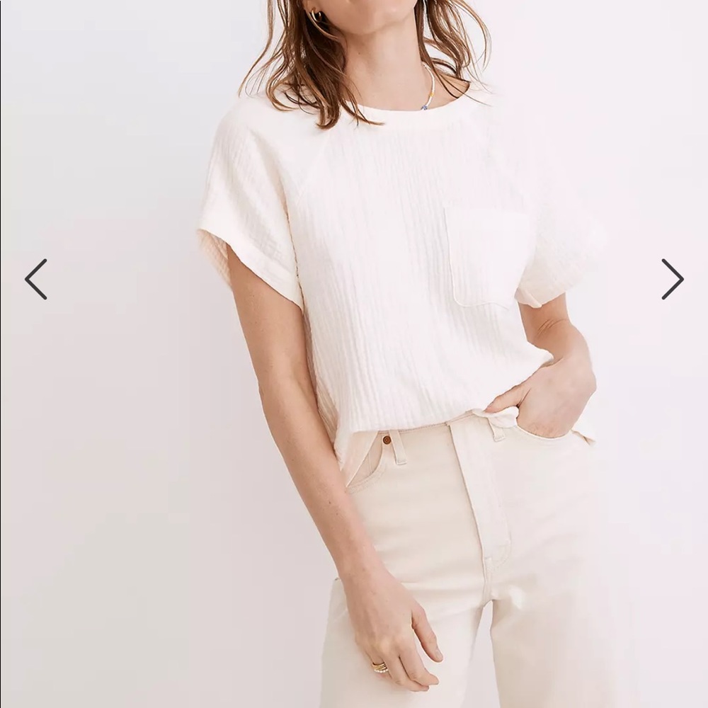 Madewell Lightspun Renwood Button-Back Top